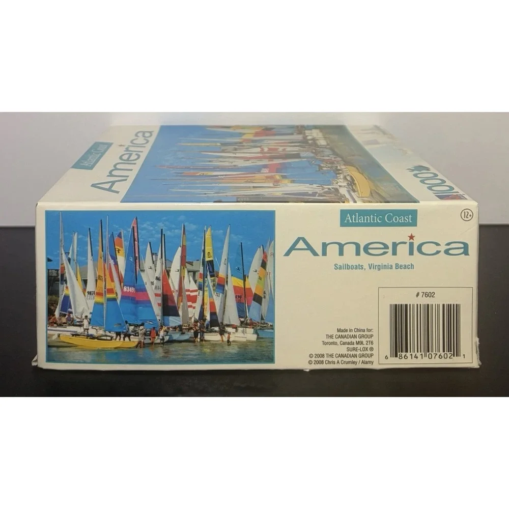 Atlantic Coast America Sailboats Virginia Beach 1000 pc Puzzle 2008 COMPLETE